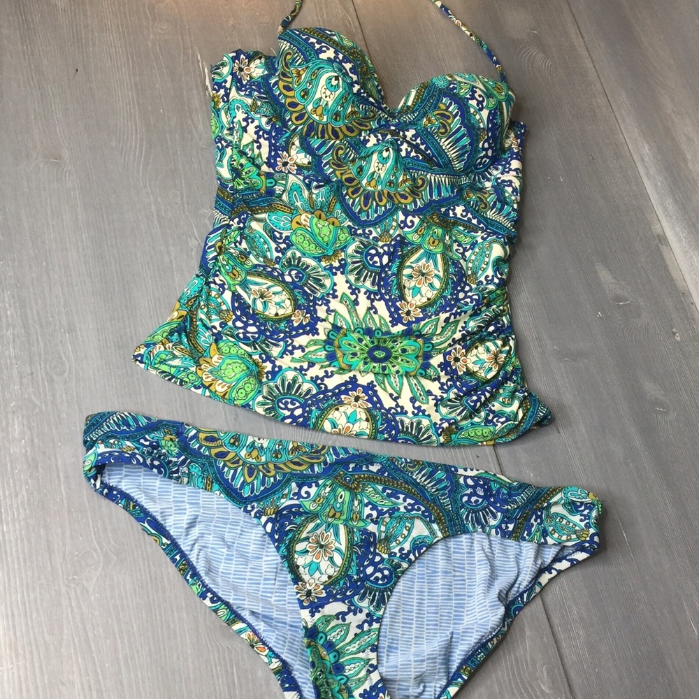 Anthropologie two piece tankini swimsuit